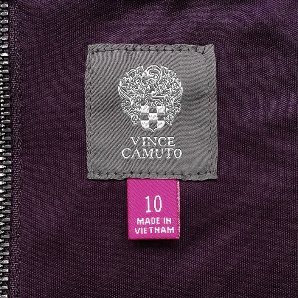 New VINCE CAMUTO Eggplant Lace Sheath Dress 10 - Picture 7 of 8